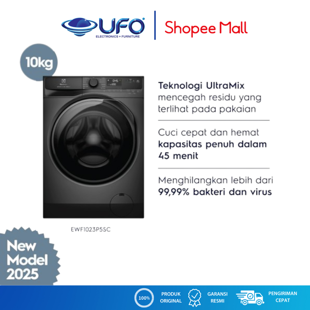 Electrolux Mesin cuci Front Loading UltimateCare 500 EcoInverter 10 Kg EWF1023P5SC