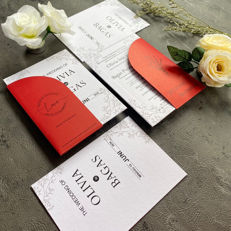 Undangan Pernikahan Hard Cover Undangan Khitanan Undangan Tunangan Undangan Engagement Single Page +