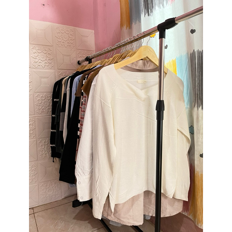 thrift.bylea Cardigan Rajut/Kaos rajut crop Premium