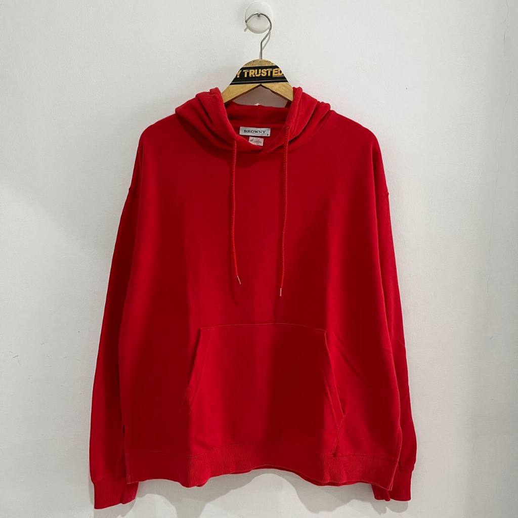 Hoodie Polos Merah BROWNY - Hoodie Basic Merah BROWNY - [size L]
