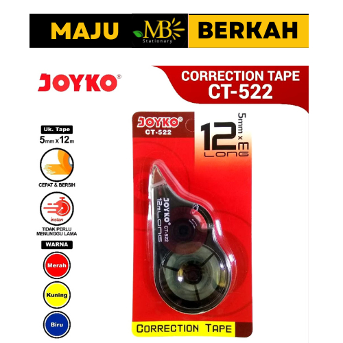 

JOYKO Tipe x Kertas CT-522 / Correction Tape Joyko CT-522 / Tipe X Pita