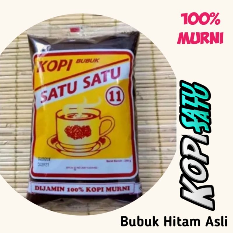 

(MURAH) Kopi Bubuk Hitam Satu Satu Asli 100% Murni Coffee