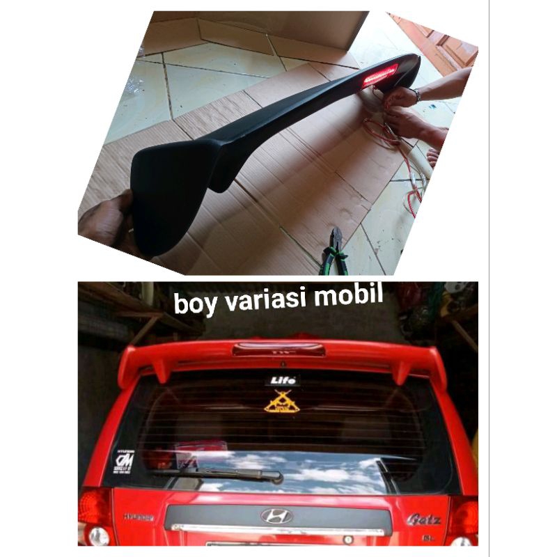 spoiler hyundai getz mugen 2005 plus lampu