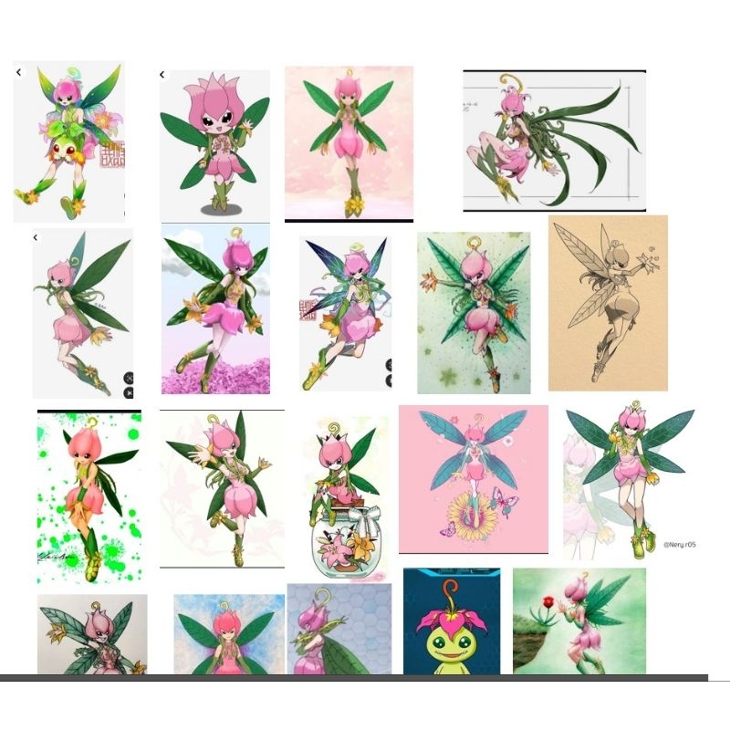 

Stiker Peri Digimon Lillimon Togemon