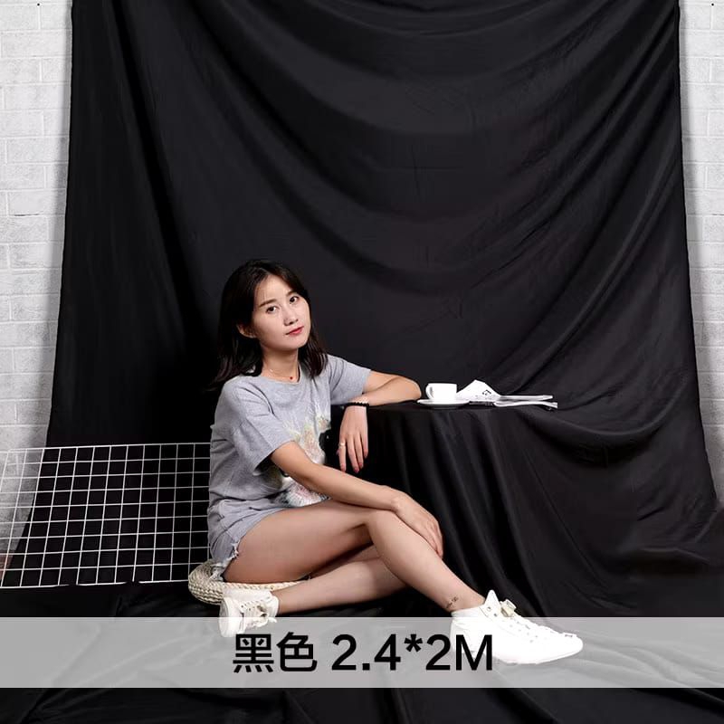 kain katun polos GRADE A meteran untuk piyama baju Koko Backdrop foto background studio foto lebar..