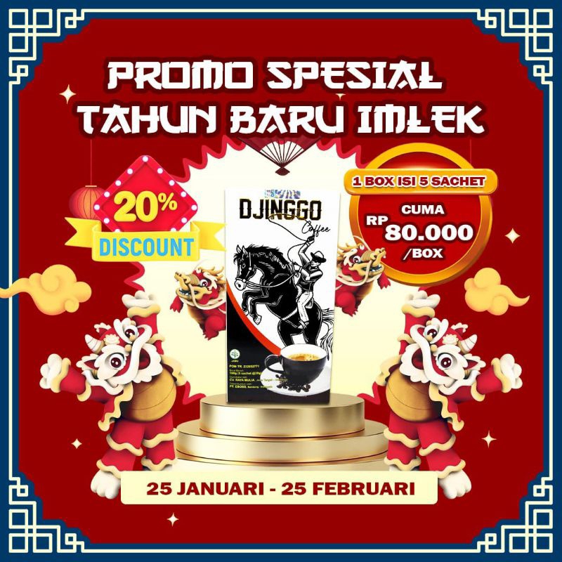 

DJINGGO COFFEE 1 BOX ISI 5 SACHET | KOPINYA PARA PRIA PECINTA RANJANG PROMO IMLEK SAYANG