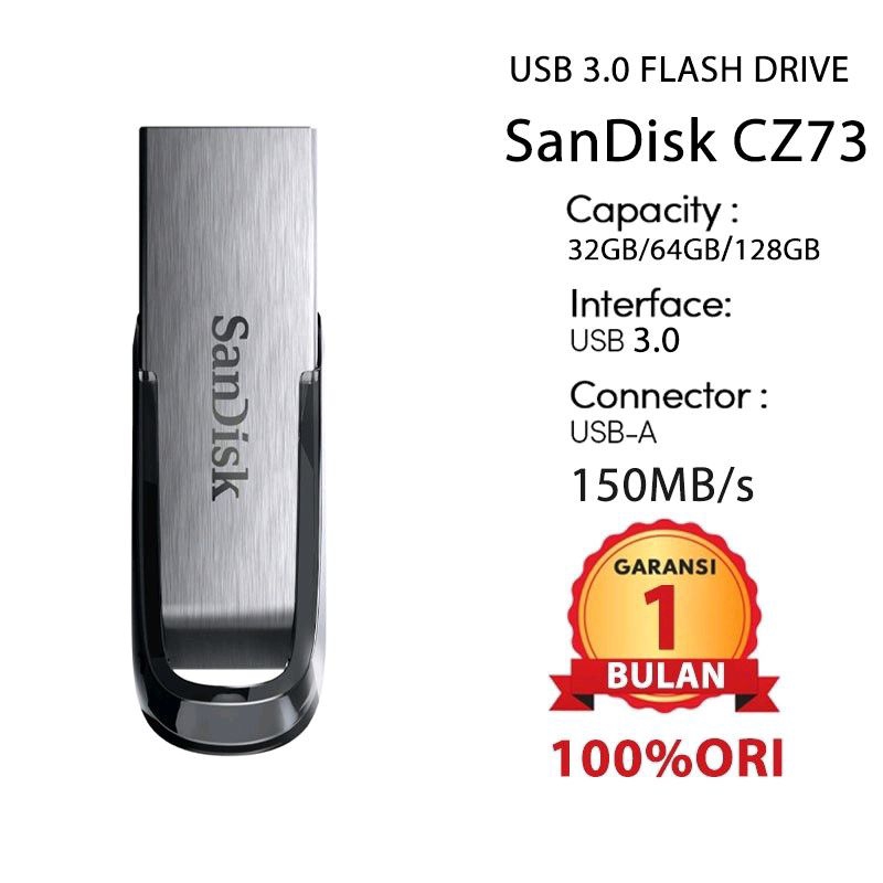 Flashdisk Sandisk 2GB/4GB/8GB/16GB/32GB/64GB Ultra Flair Sandisk