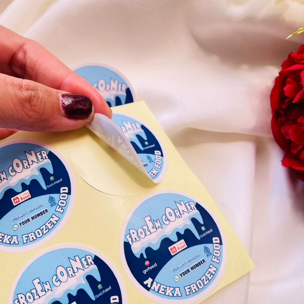 

2-4 Cetak Stiker Chromo Makanan Beku Label Free Desain Frozen Food Daging Bulat Murah Uk.Kecil