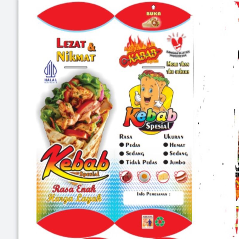 

Jual 100 Pcs Kemasan Kebab ivory Putih / Kemasan Kebab / Bungkus Kebab / Paper Kebab / Box Kebab
