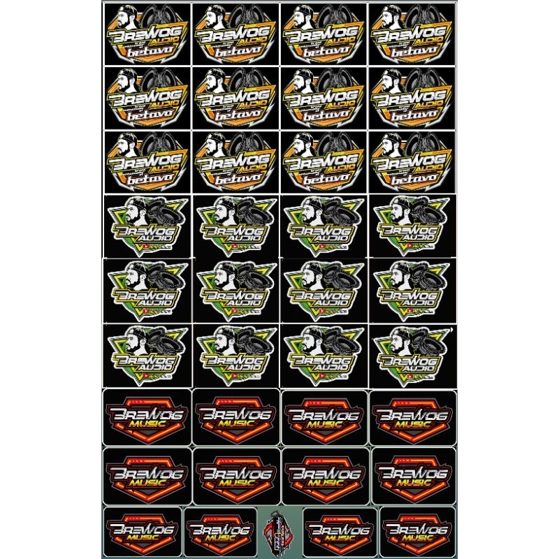 

36 PCS STIKER BREWOG AUDIO | STIKER SOUNDSYSTEM | STIKER SOUND | STIKER SOUND MINIATUR 1 LEMBAR | STIKER ANTI AIR