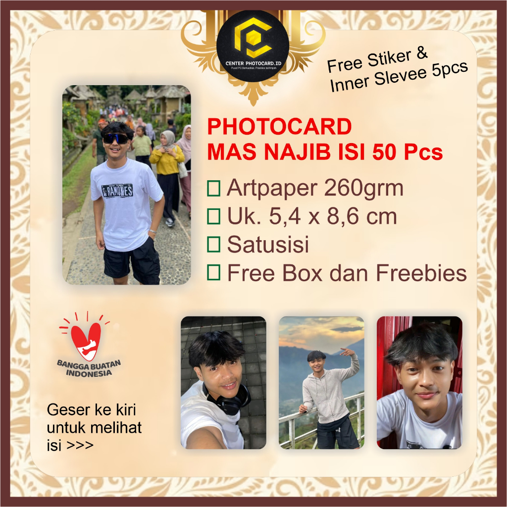 Photocard Mas Najib GWSM isi 50 Pcs (Limited Edition) | Bonus Stiker dan Inner Slevee