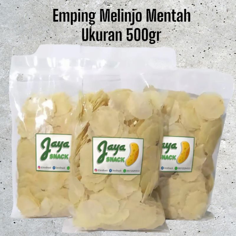 

EMPING MELINJO MENTAH KWALITAS TERBAIK KHAS LIMPUNG KEMASAN 500gram