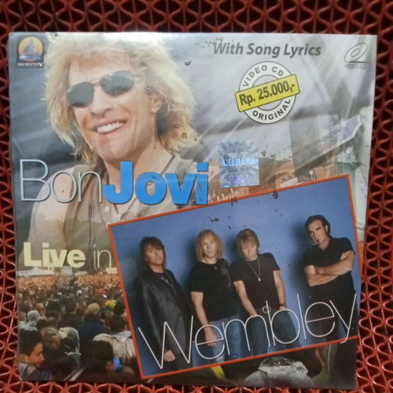 VCD BON JOVI Live in WEMBLEY...WITH SONG LYRICS 100% ORIGINAL BARU DAN MASIH SEGEL