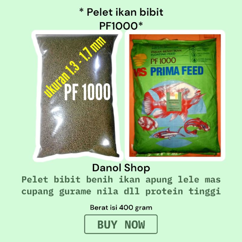 Pelet pakan bibit ikan lele nila patin PF1000