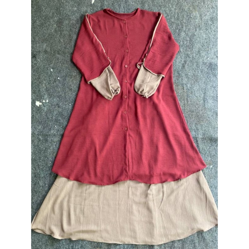 SET ROK SYAR’I ( TUNIK + ROK ) / SETELAN ROK MODEL TERBARU
