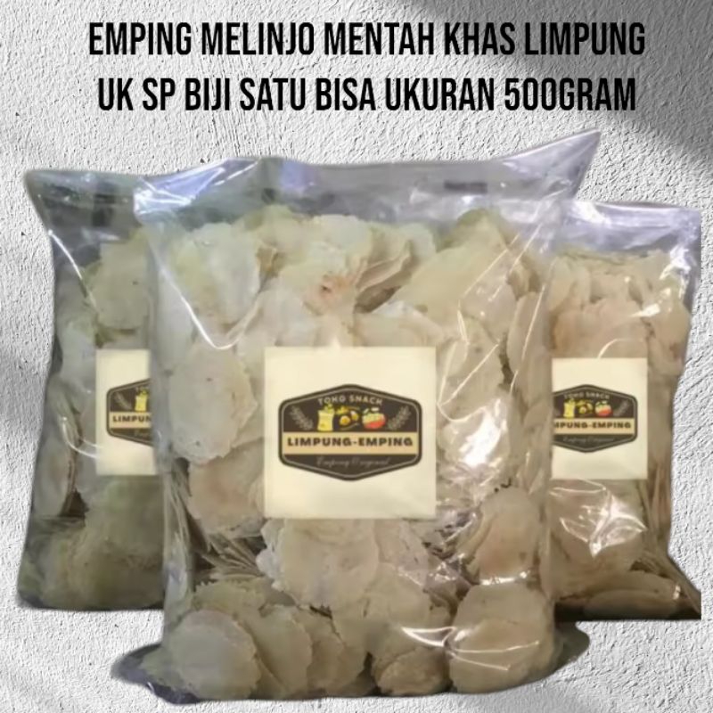 

Emping Melinjo Mentah Khas LIMPUNG UK SP Biji Satu 500gram
