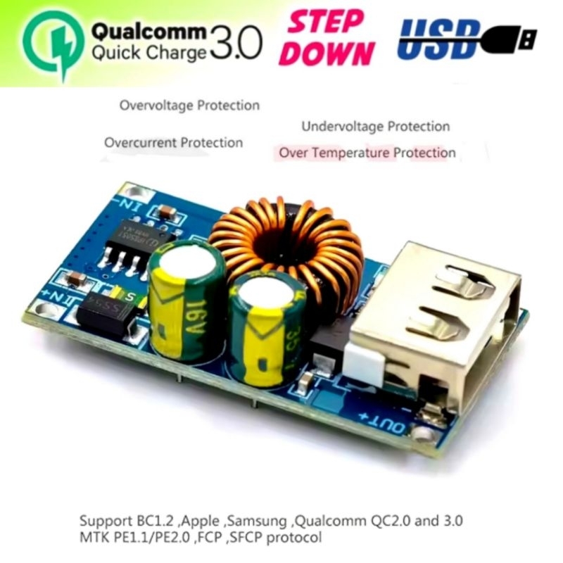 Modul PowerBank Quick Charge QC 3.0 2.0 24W USB 5V 3A Fast Charger HP