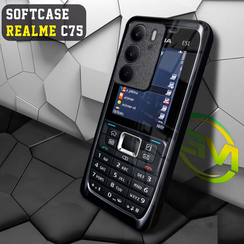 GM38 Softcase Kilau Realme C75 Case  Casing Cover Pelindung Hp Realme c75 Case Glass Kaca Protector 