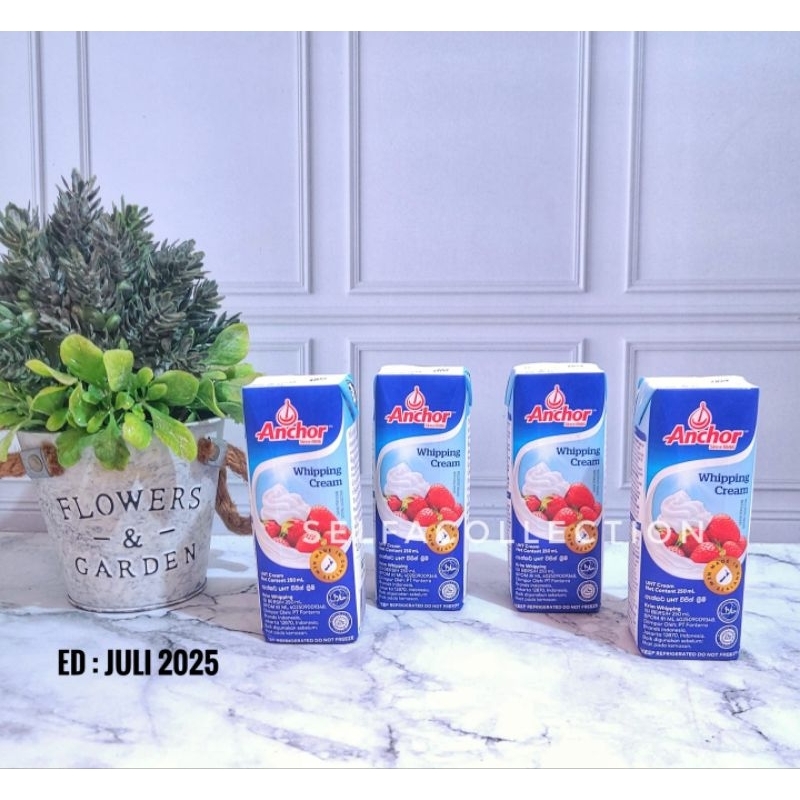 

Anchor Whipping Cream 250ml UHT Dairy Whipped Cream Cair Halal