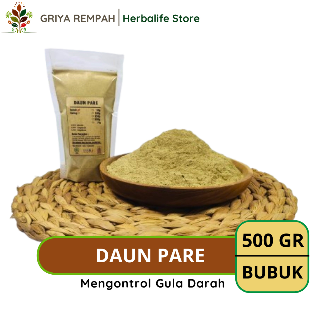 

DAUN PARE BUBUK 500 GRAM Rempah Herbal Alami Simplisia Premium untuk Ramuan Kering Jamu Tradisional & Kesehatan Momordica charantia