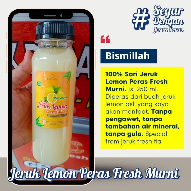 

SARI LEMON PERAS FRESH MURNI | 250 ML | 100% MURNI