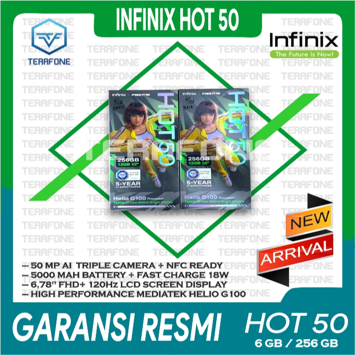 INFINIX HOT 50 4G RAM (8/128 GB) (8/256 GB) GARANSI RESMI TERMURAH