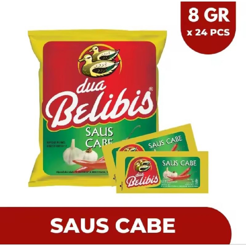 

Saus Cabe Dua Belibis Shachet 8 gr × 24 pcs - SAUS