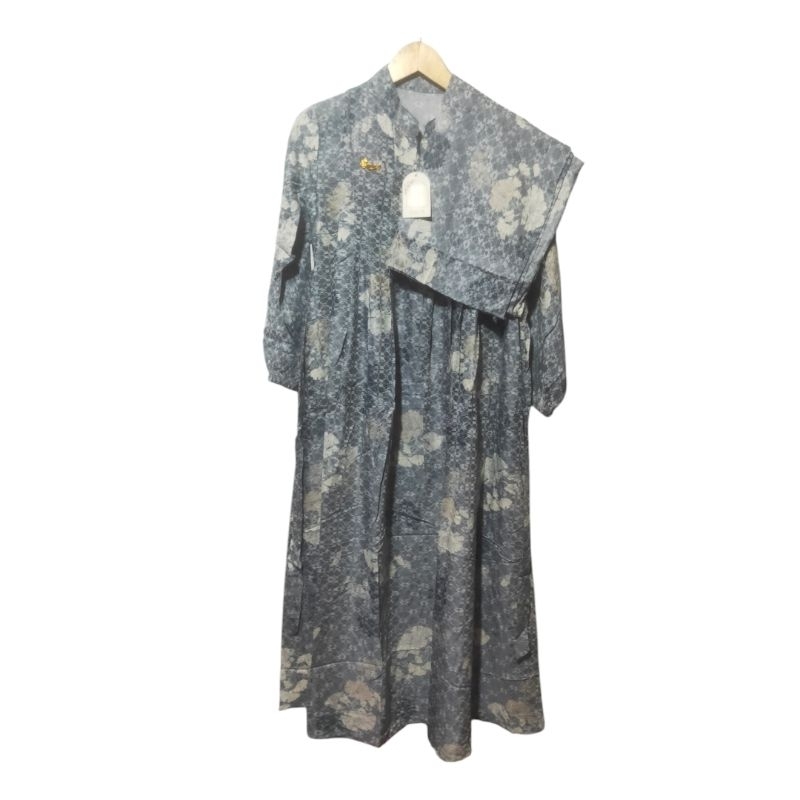 Gamis Emos Rayon Premium Set Hijab LD 100cm