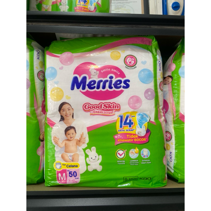 Pempers merries M50, L44, XL38, XXL28