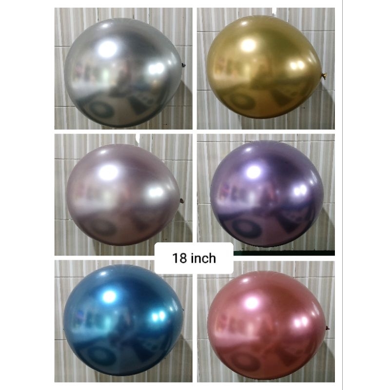 Balon Chrome 18 inch, Balon Chrome satuan, Balon Latex Chrome, Balon Chrome Jumbo (Besar)