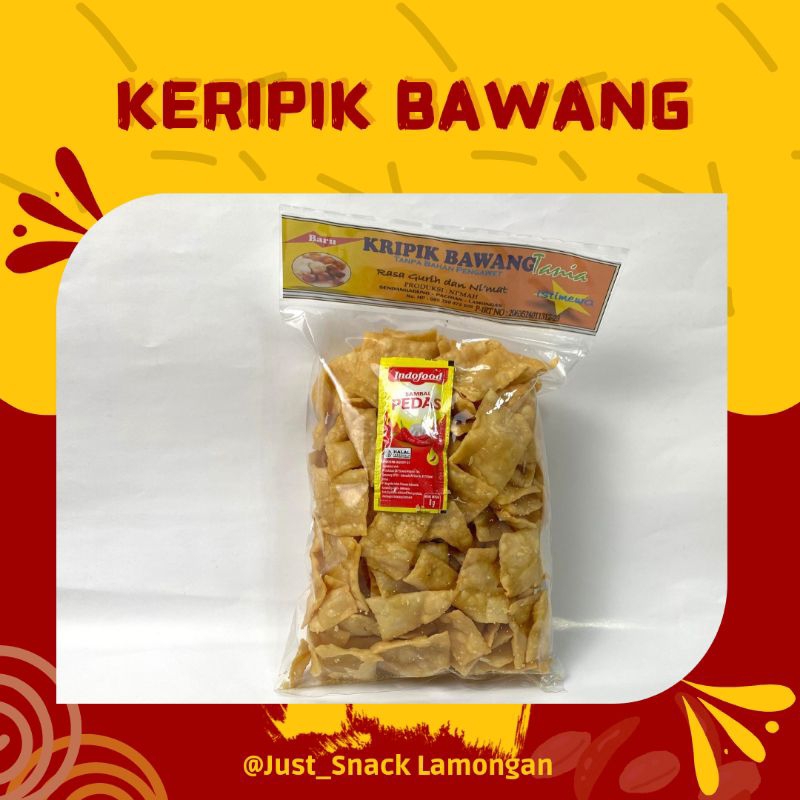 

Keripik Bawang Gurih Free sambal