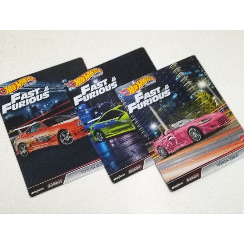 Custom Card Hotwheels Premium Fast Furious Supra, Eclipse,S2000 Suki