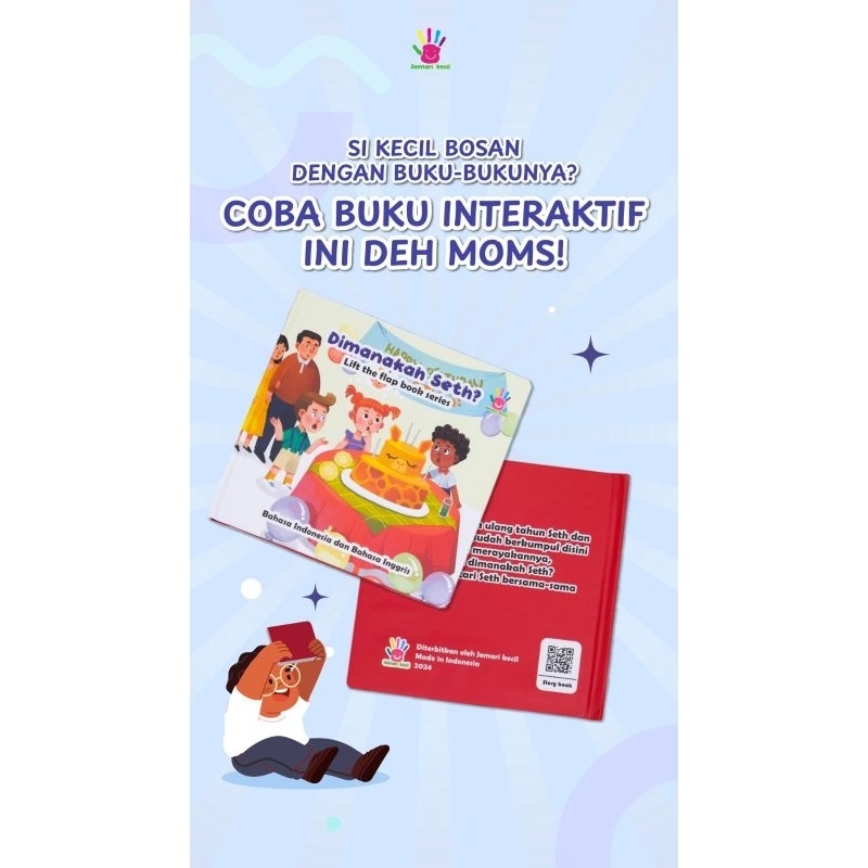 BUKU Cerita Flip Flap anak 2 tahun / Buku dongeng anak 2 bahasa / Buku cerita Interaktif