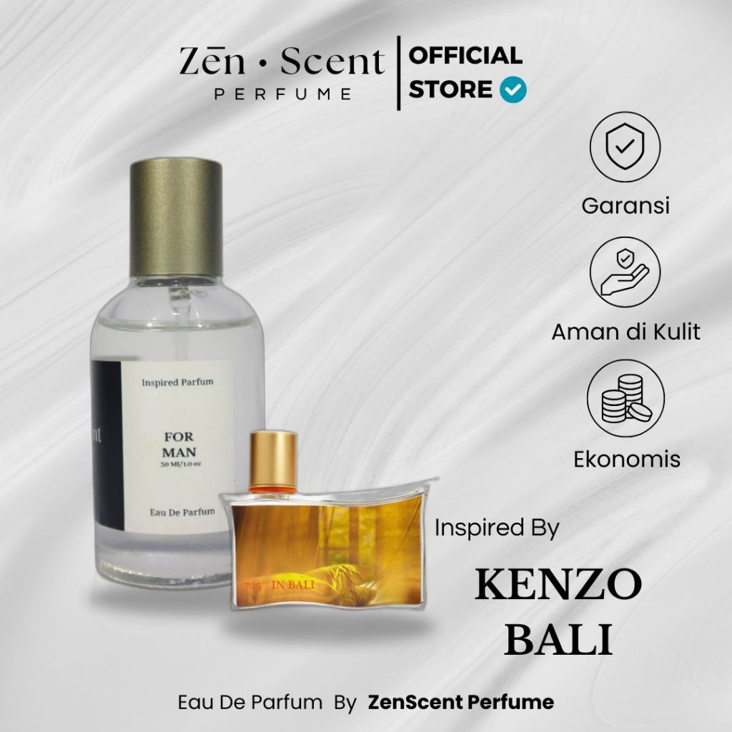 Parfum Pria Inspired KENZO BALI | Minyak Wangi Cowok Tahan Lama Aroma Woody Citrus EDP