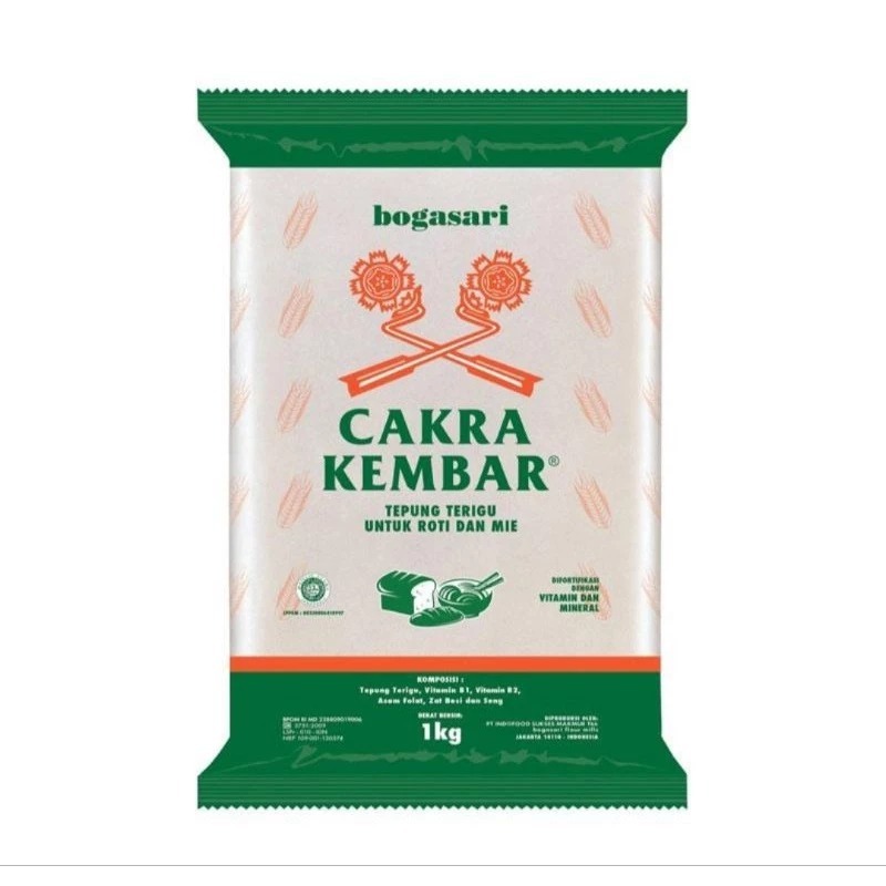

CAKRA KEMBAR Tepung Terigu 1 kg Untuk Aneka Roti dan Mie