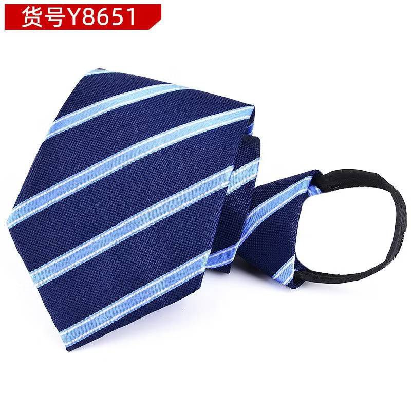 Ready Dasi Lazy Zipper Neck Tie / Dasi belang Unisex / JK Uniform Tie Seragam
