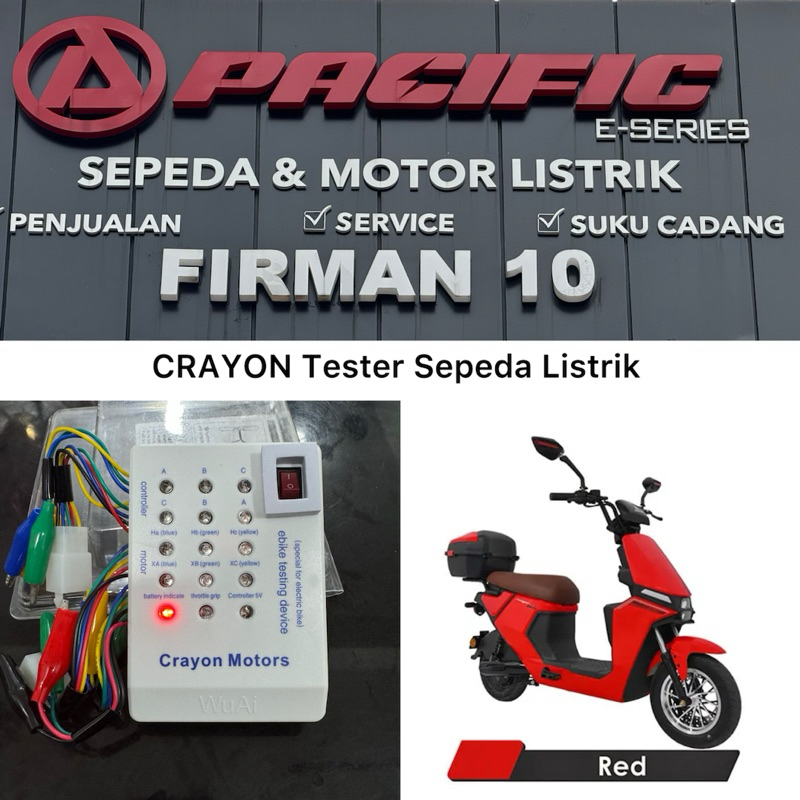 Tester Komponen Sepeda Listrik Dan Motor Listrik Untuk Dinamo, Gas Dan Kontroler.
