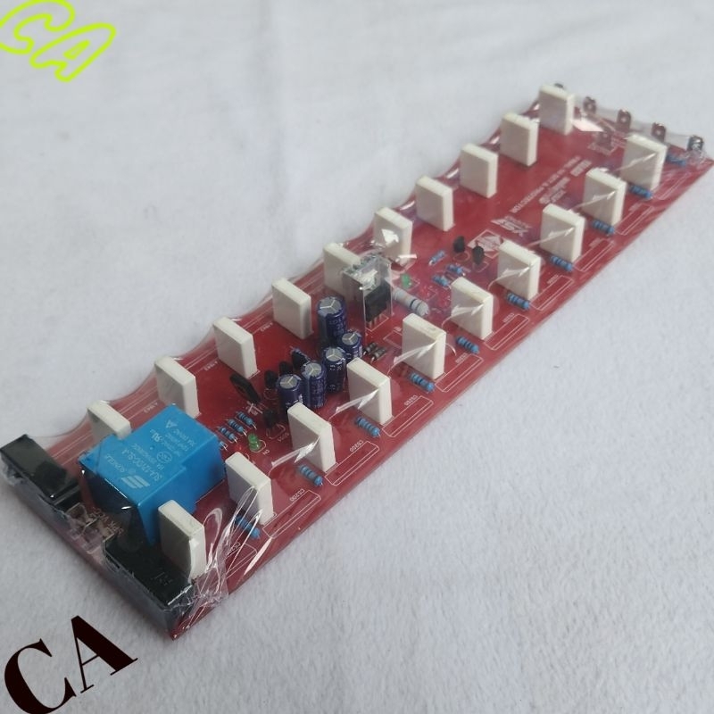PCB LINE FINAL 10 SET TRANSISTOR FINAL PLUS SPEAKER PROTEKTOR DAN CLIP INDIKATOR