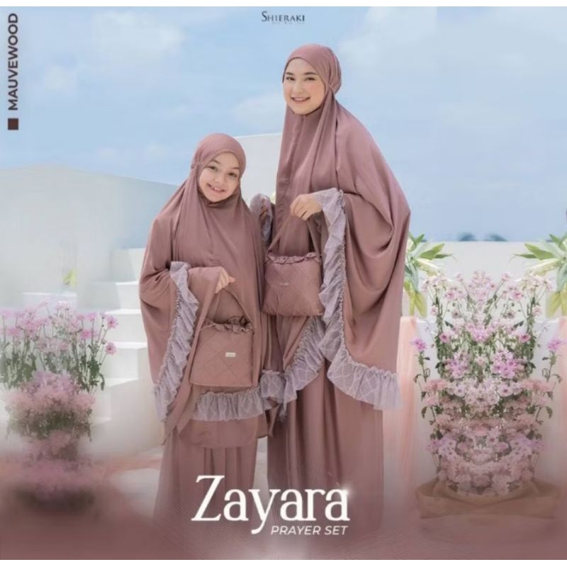 NEW BARANG BARU BUKAN PRELOVED MUKENA MOM ZAYARA PRAYER SET SILK BY SHIERAKI