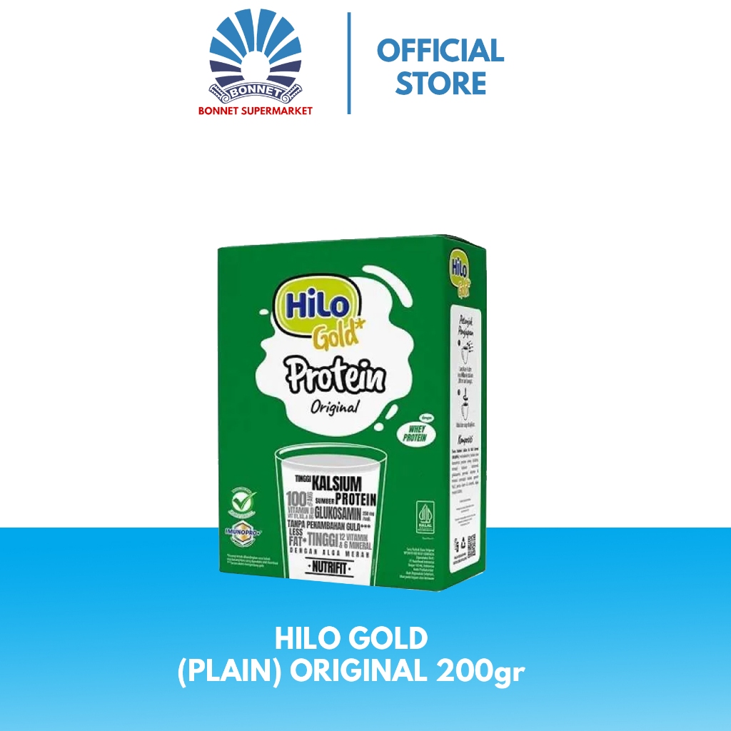 

HiLo Gold Plain (Original) 200g - Susu Tinggi Kalsium Lebih Rendah Lemak