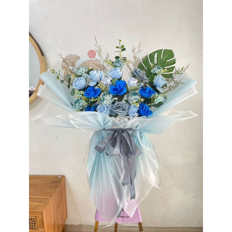 Standing standing flowers/ bucket makassar/ bunga artificial/ florist