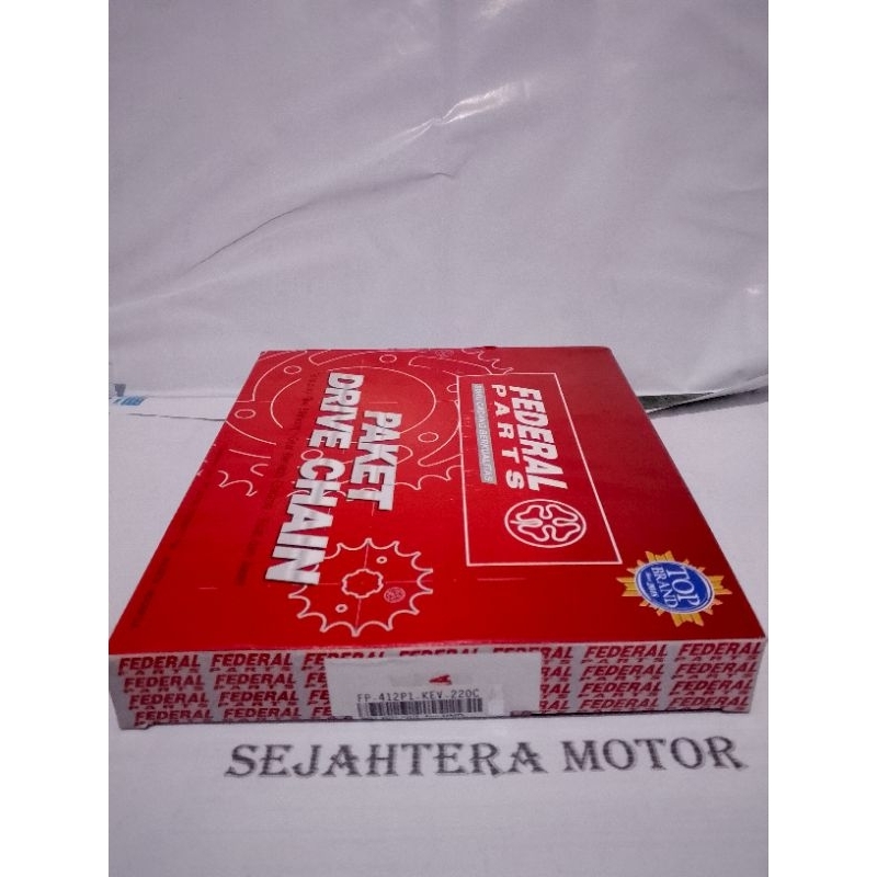 Gear Paket asli FEDERAL untuk motor SUPRA FP-412P1-KEV-220