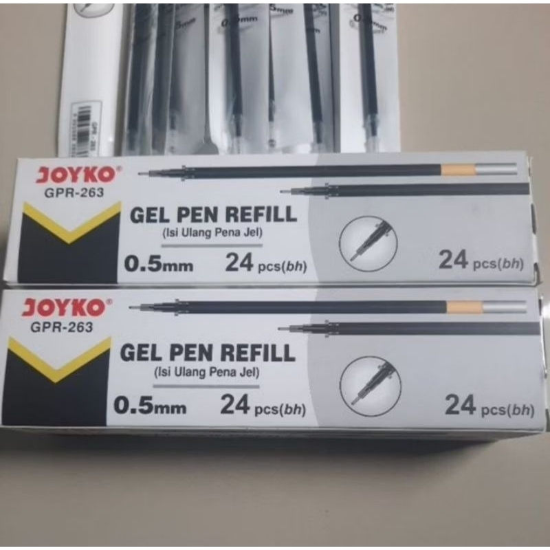 

refill pena/pulpen gel joyko gel pen refill GPR-263 0.5mm isi 24pcs