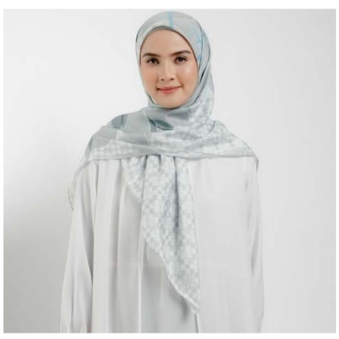 Elzatta Kaila Overlay Flower Dan Kaila Magnolia Flower - Hijab Segi Empat Motif Syar'i