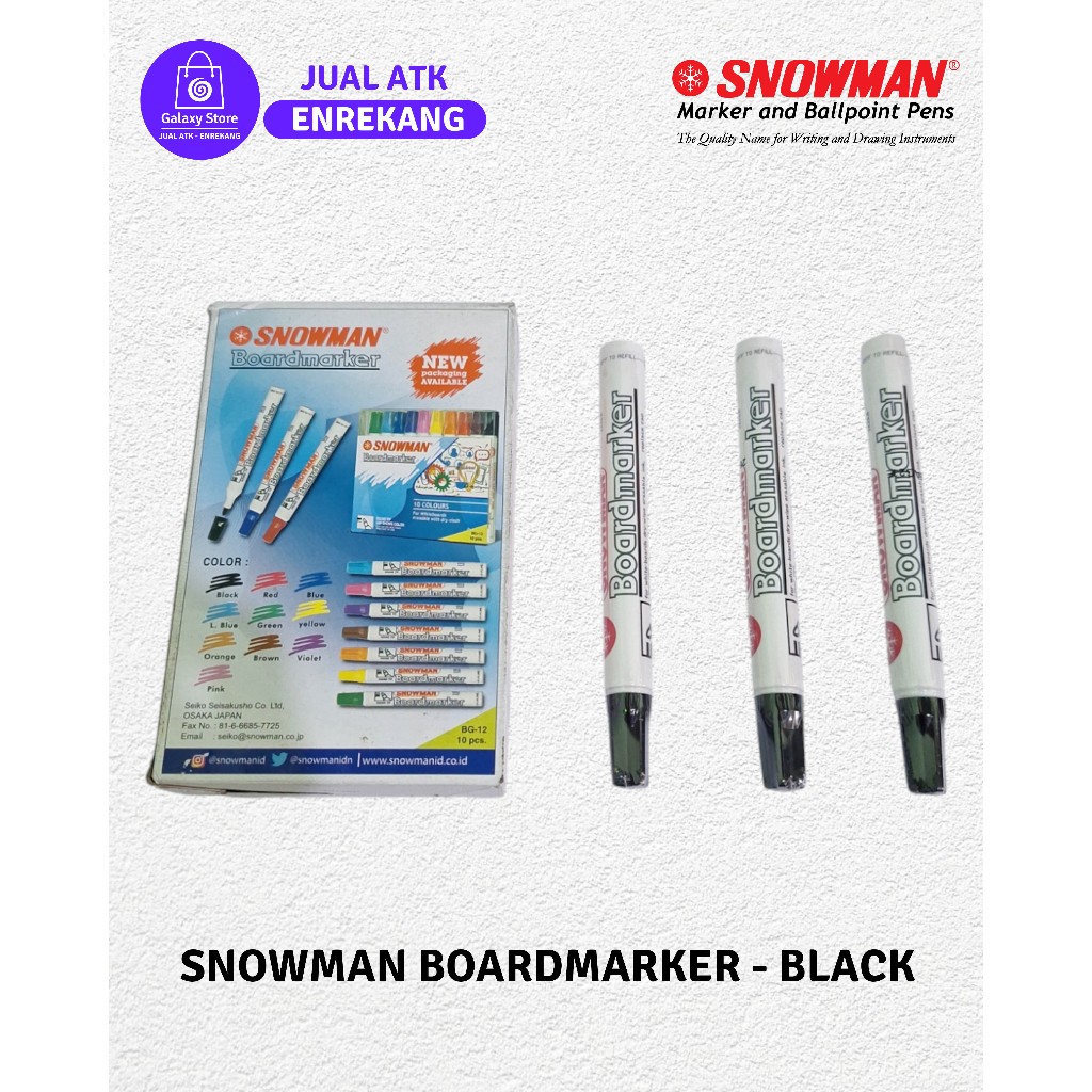 

SNOWMAN BOARDMARKER - BLACK