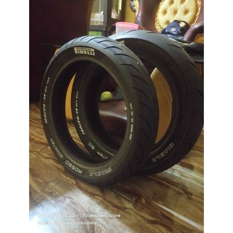 ban Aerox merk Pirelli 120/70-14 vs 140/70-14