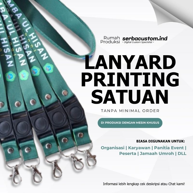 

Lanyard Printing Custom Cetak Tali Lanyard