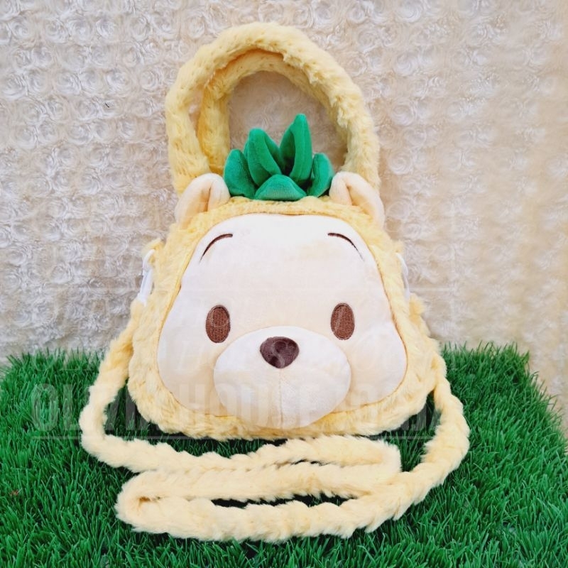 Tas Tenteng Pooh Nanas Tas Slempang Winnie The Pooh Sling Bag Pooh Pineapple Tas Boneka Pooh Nanas K
