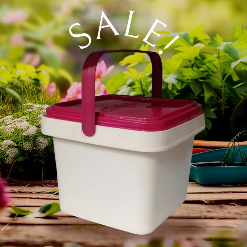 Timba Plastik Pail 5kg / Ember Bekas Glaze / Pail Bekas Makanan / Timba Plastik Kotak /  Wadah Bekas