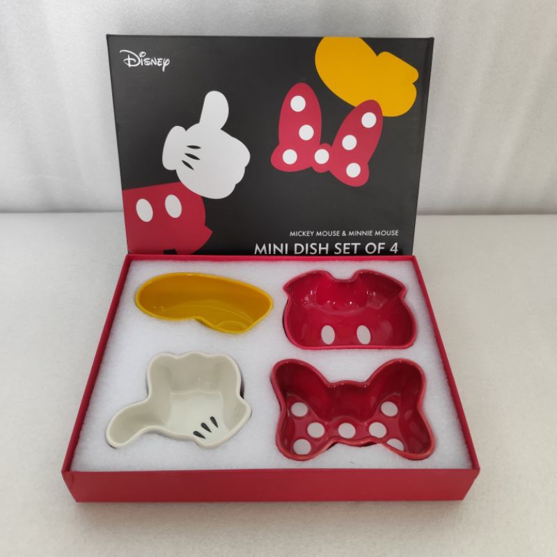 original Le Creuset stoneware mini dish Disney Mickey mouse set of 4